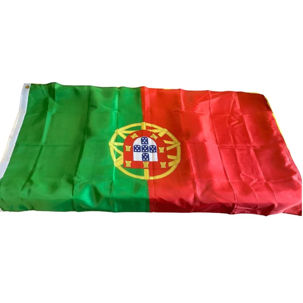 Country Flag, Portugal, 3 Ft. x 5 Ft. 100D Poly Flag / Banner, Brass Grommets